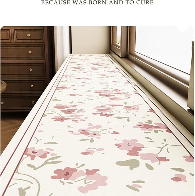 Floral Print Window Sill Cushion – Ultra-Narrow Waterproof Pad