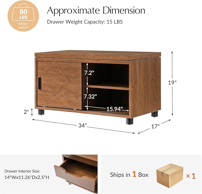 HULALA HOME Sofa Side Table