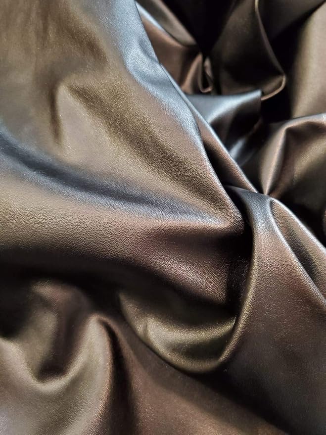 NAT Leathers™ | Black Stretch Super Soft Faux Vegan Leather PU | by The Yard