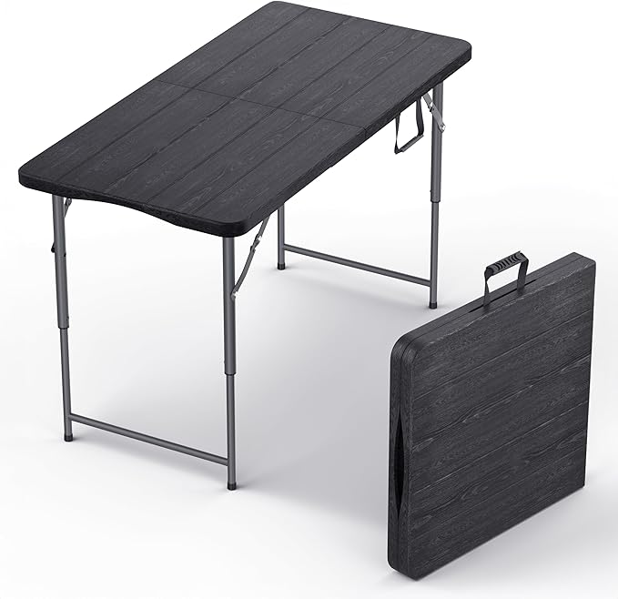 4 Feet Foldable Table Adjustable Height