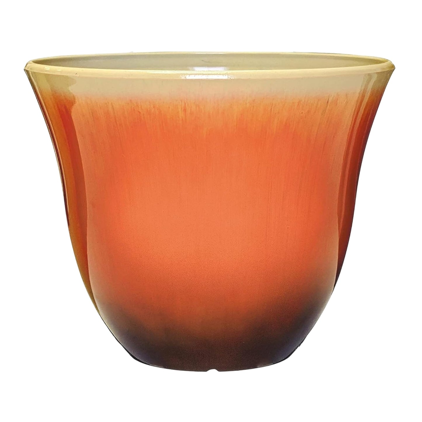 Classic Home and Garden Honeysuckle Resin Planters - Lightweight Indoor & Outdoor Plant Pots - UV-Resistant Plastic Flower Pots - Pot Planters for Flowers & Herbs (15" Tequila Sunrise)