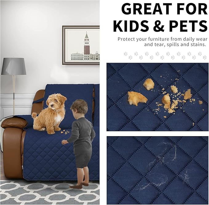 Easy-Going Oversized Loveseat Recliner Cover, Reversible Couch Cover