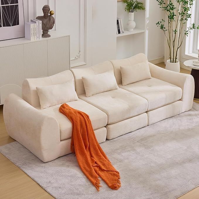 102" Modular Sectional Boneless Couch
