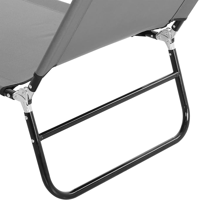 Outsunny 2 Piece Folding Chaise Lounge Pool Chairs, Outdoor Sun Tanning Chairs