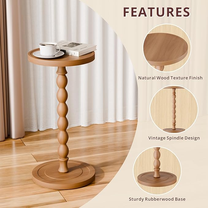 Small Side Table, Rubberwood‌ Drink Table
