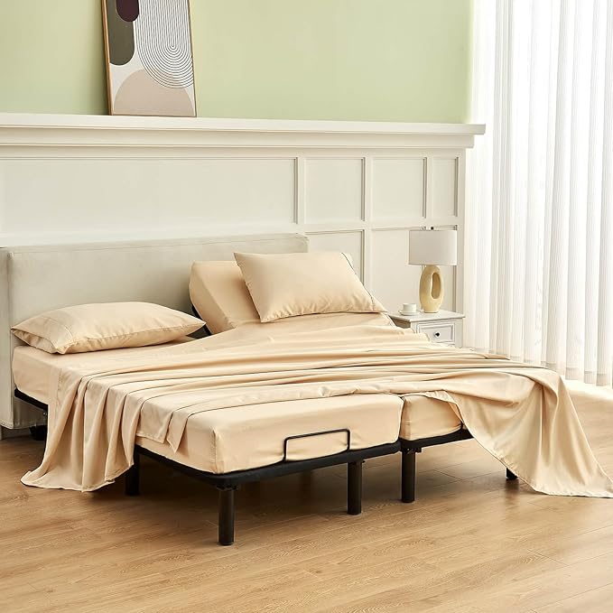 Kingnex Split California King Sheets Set