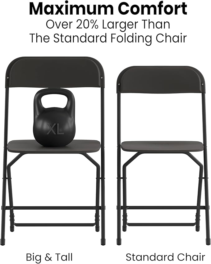 Flash Furniture Hercules Series Big & Tall Stackable Plastic Folding Chairs