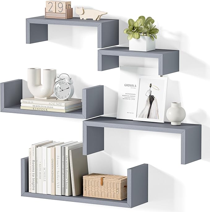 SRIWATANA Floating Shelves for Wall, Wall Shelves for Bathroom, Living Room