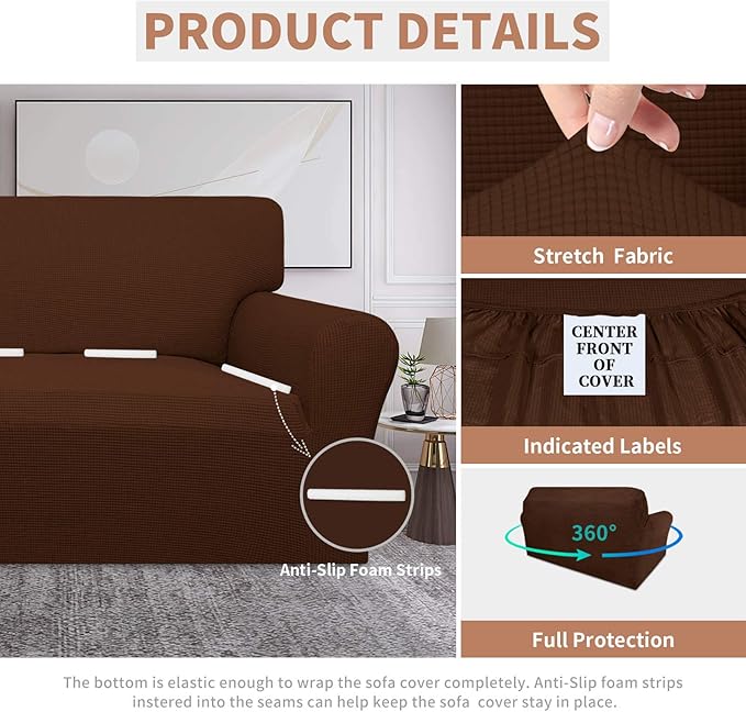 Easy-Going 100% Waterproof Loveseat Couch Cover, Dual Waterproof Sofa Cover