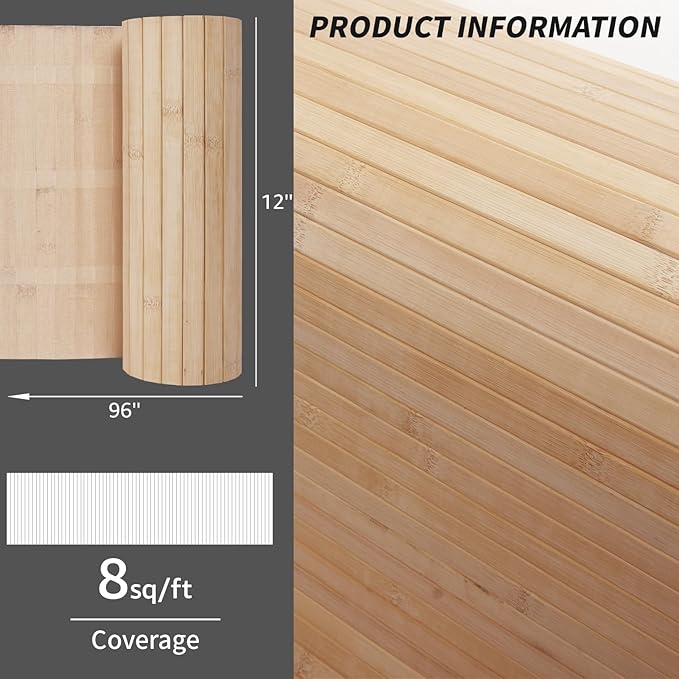 Art3d Natural Bamboo Wall Panel
