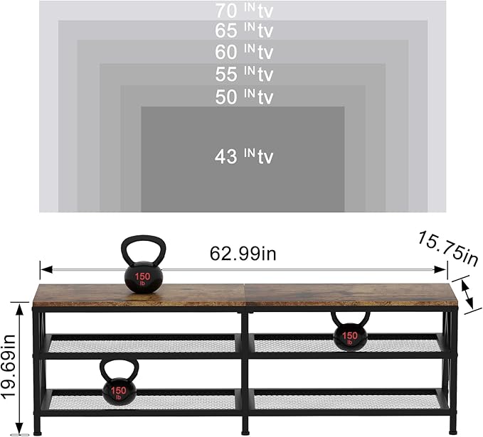 TV Stand for TVs up to 70 Inch, Entertainment Center for Living Room