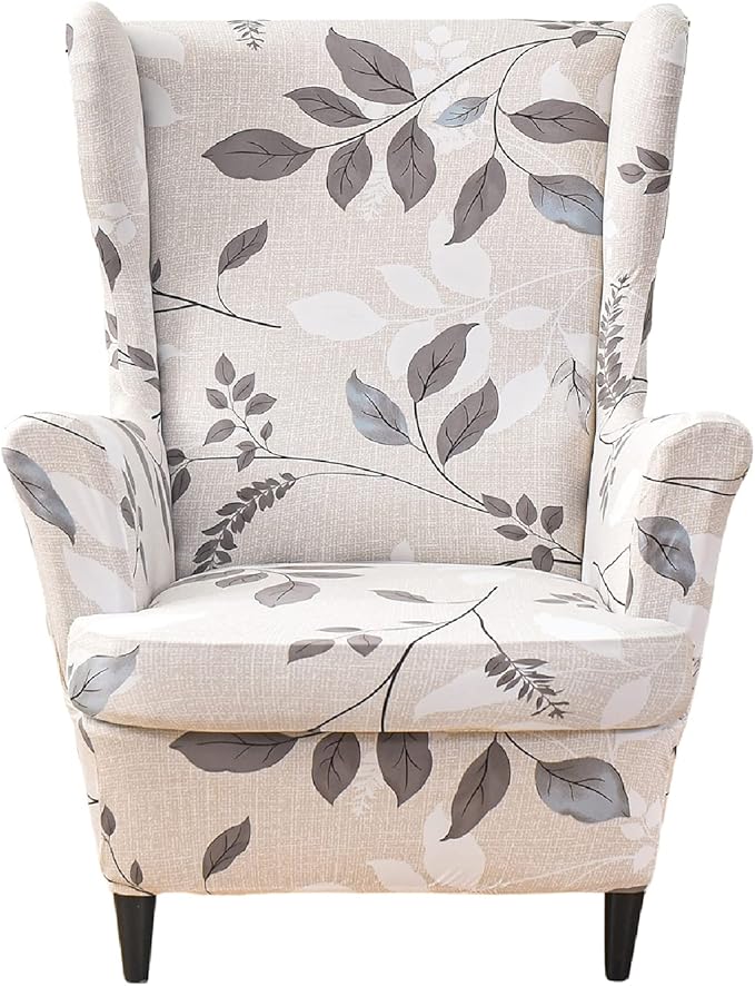 KRFOONN Wingback Chair Covers Slipcovers 2 Piece Stretch Wing Chair Covers