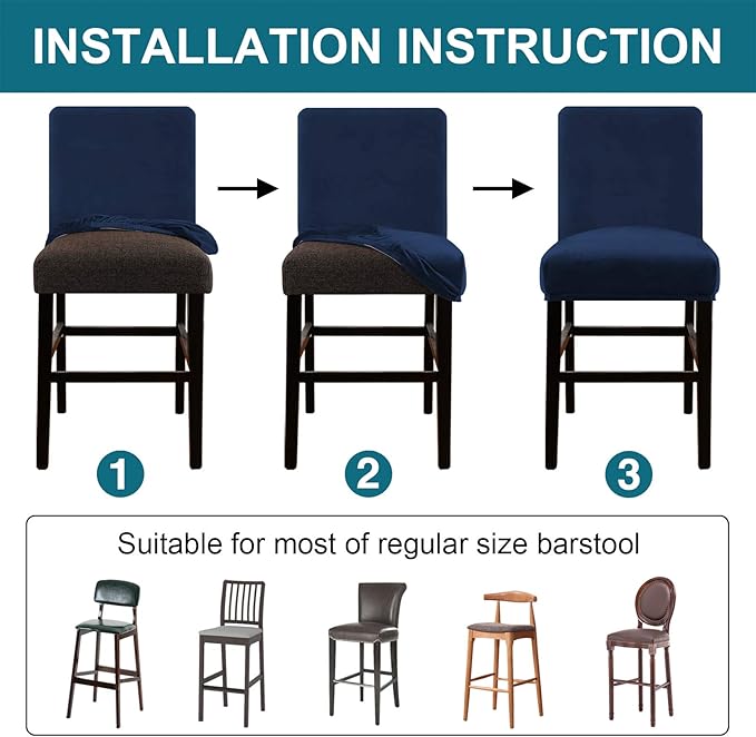 Turquoize Bar Stool Covers 2 Pack Bar Stool Covers