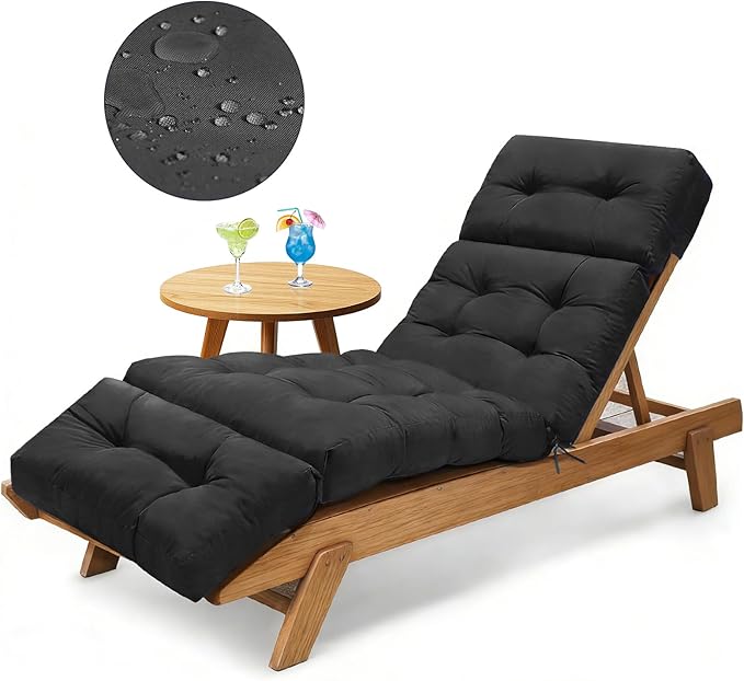 Outdoor Chaise Lounge Chair Cushion 74.2 x 22 x 4.7 Inches Thickened 100%