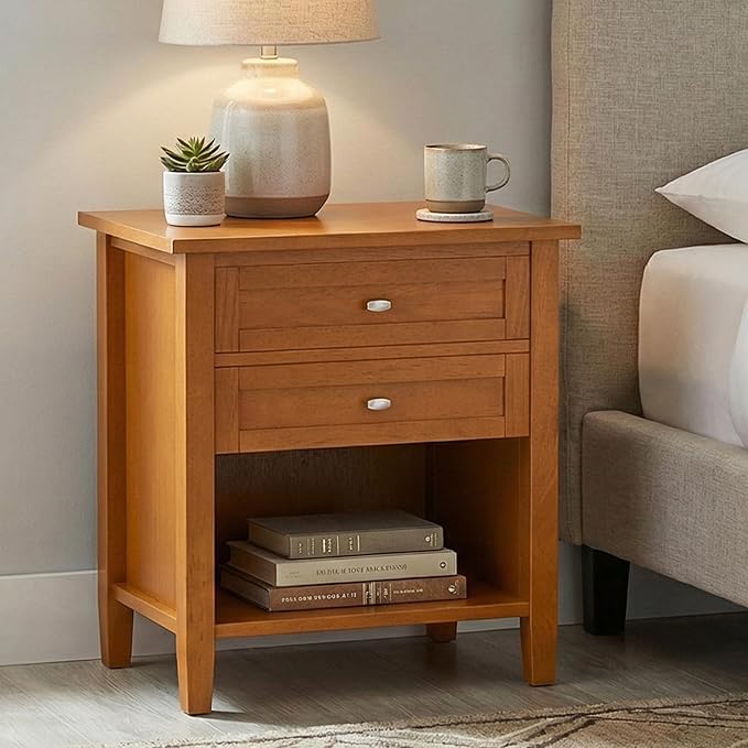SIMPLIHOME Warm Shaker Bedside Table