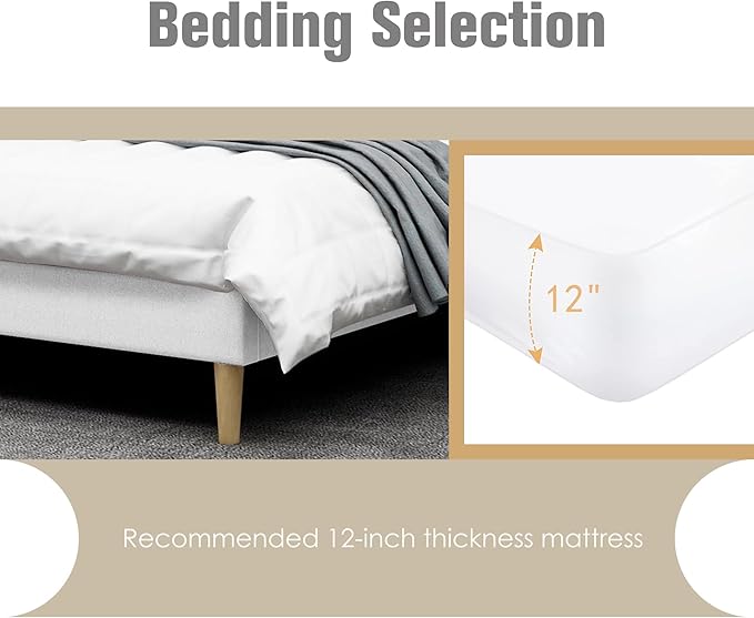 AGARTT Upholstered Platform Bed Frame Full Size