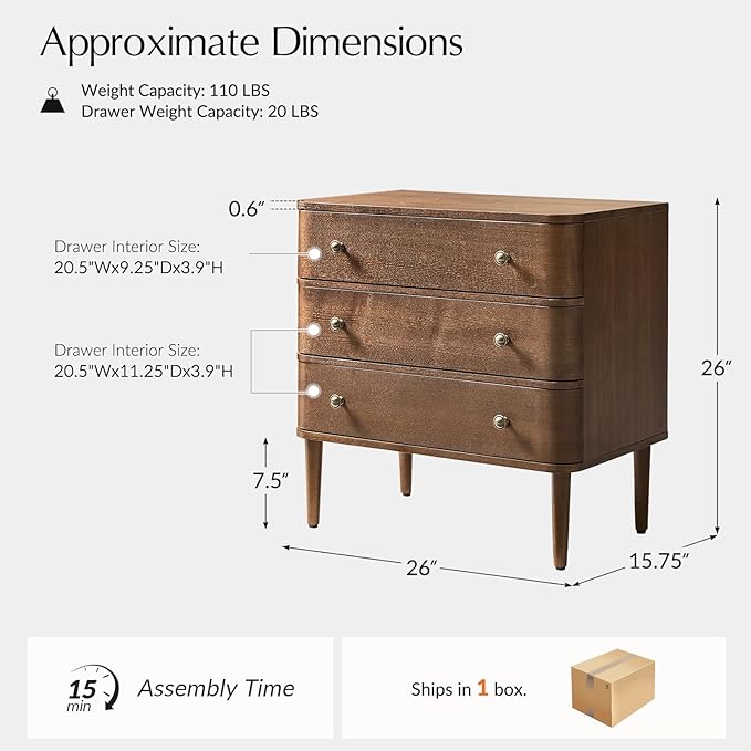 HULALA HOME Modern End Table