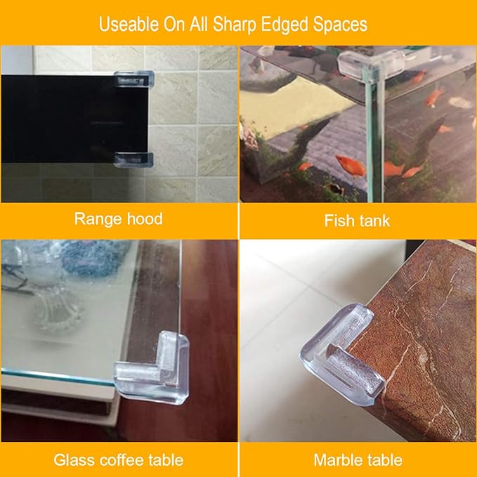 LOMILY Clear Corner Guards, Table Corner Protectors, High Resistant Adhesive Gel