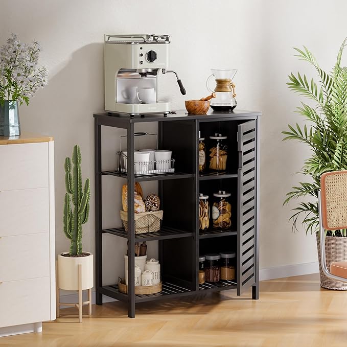 HITNET Bathoom Storage Cabinet, Bamboo Floor Cabinet