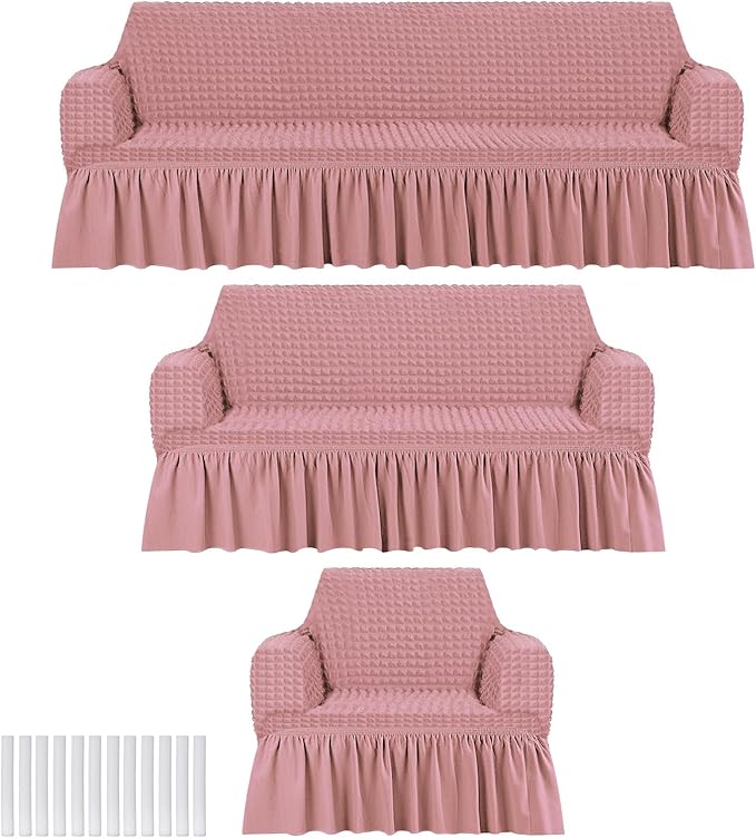 Fanfanwin 3 Pcs Sofa Slipcover Set