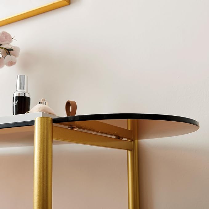 LumFurn Oval Glass Console Table