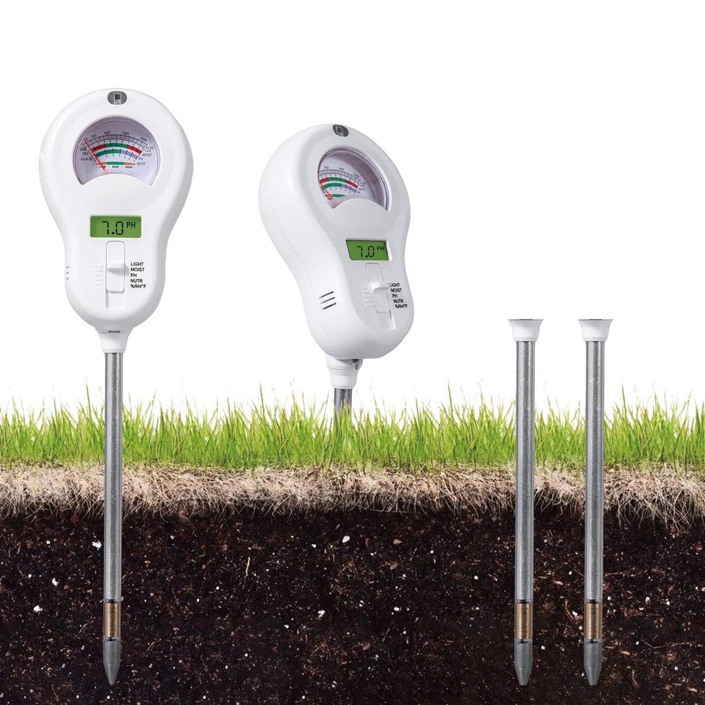 DXOKNQG Soil Moisture Meter, Plant Water Monitor, Hygrometer Sensor for Gardening, Farming, Indoor and Outdoor Plants (Basic Style + Two prode)