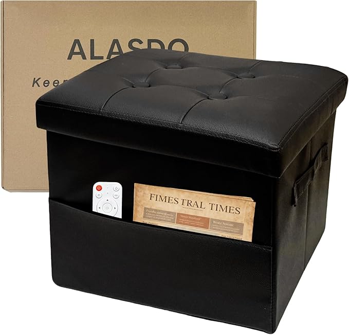 ALASDO Storage Ottoman Footrest Stool Small Ottoman