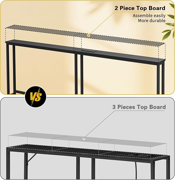 VASMIA 70.9 Inch Narrow Console Table