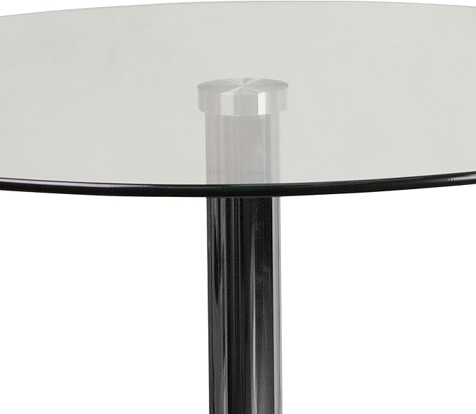 Flash Furniture Kenneth Commercial 23.5" Round Tempered Glass Table