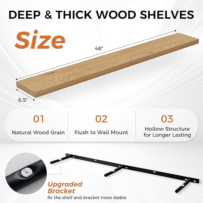 Fun Memories 48 Inch Floating Shelves