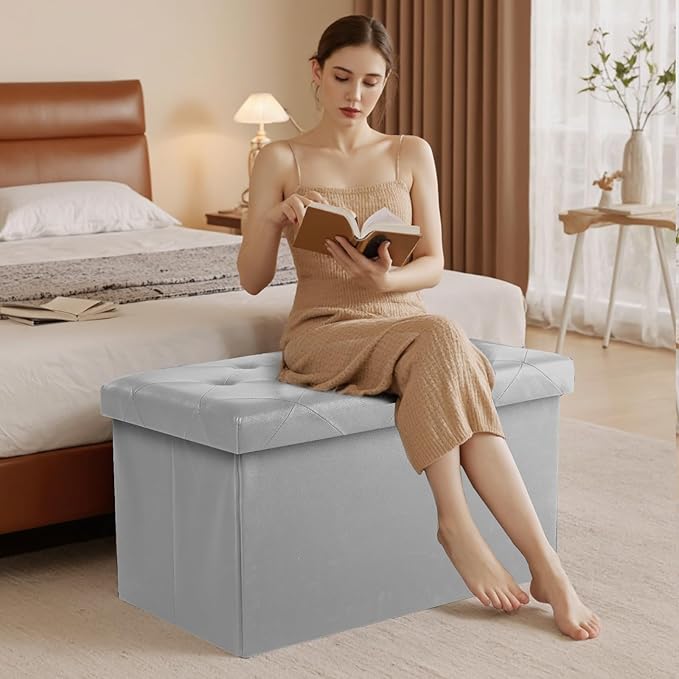 Sweetcrispy 30 Inches Folding Ottoman