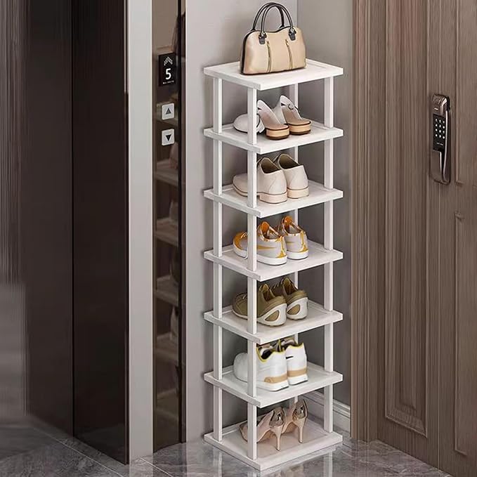 SAN HE 7-Tier Modern Bamboo Shoe Rack