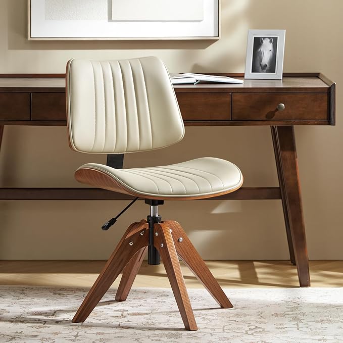HULALA HOME Faux Leather Home Office Chair