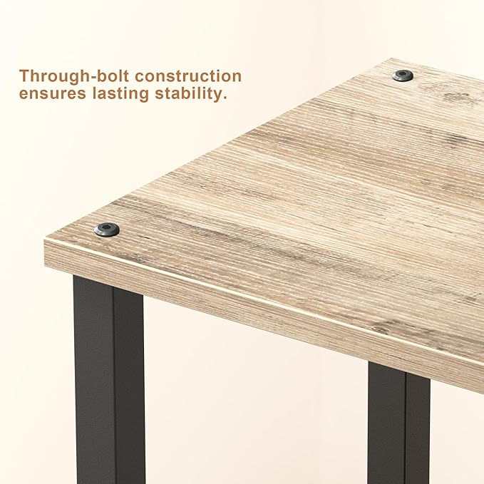 TUTOTAK End Table with Charging Station, Small Side Table with Outlets