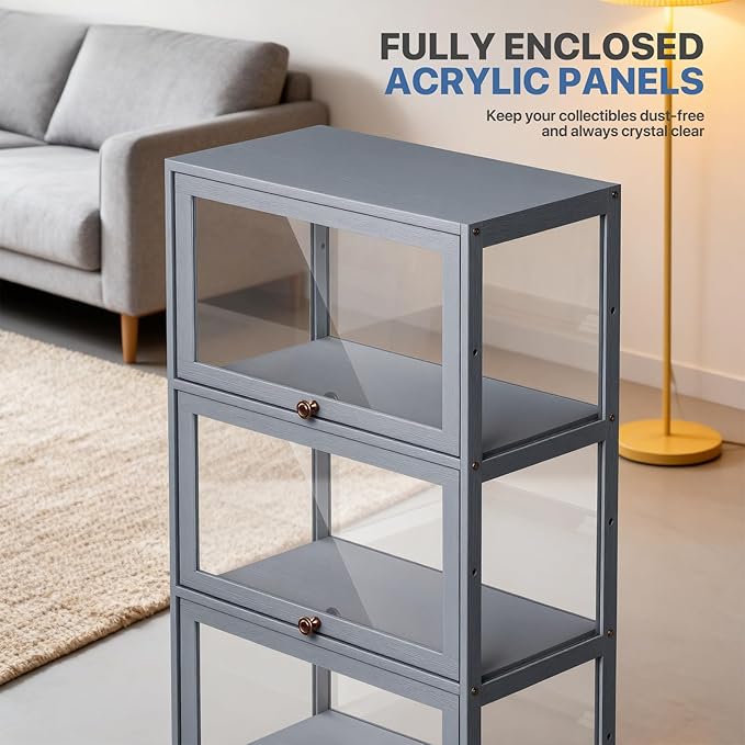 Magshion Display Cabinet, 5-Tier Curio Cabinet