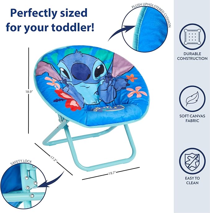 Disney Stitch 19” Frame Folding Toddler Saucer™ Chair