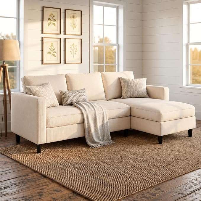 SUNLEI 73.6" Modular Sectional Sofa, Comfy Cloud Couch