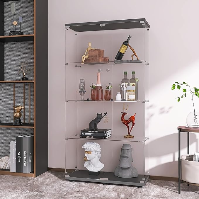 LFT HUIMEI2Y Glass Display Cabinet 4-Shelf