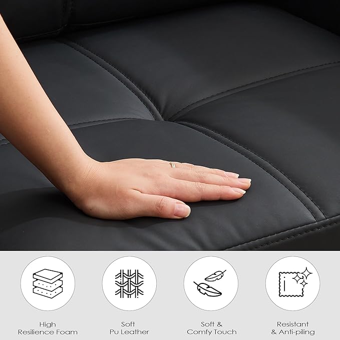 TYBOATLE 65" Faux Leather Loveseat