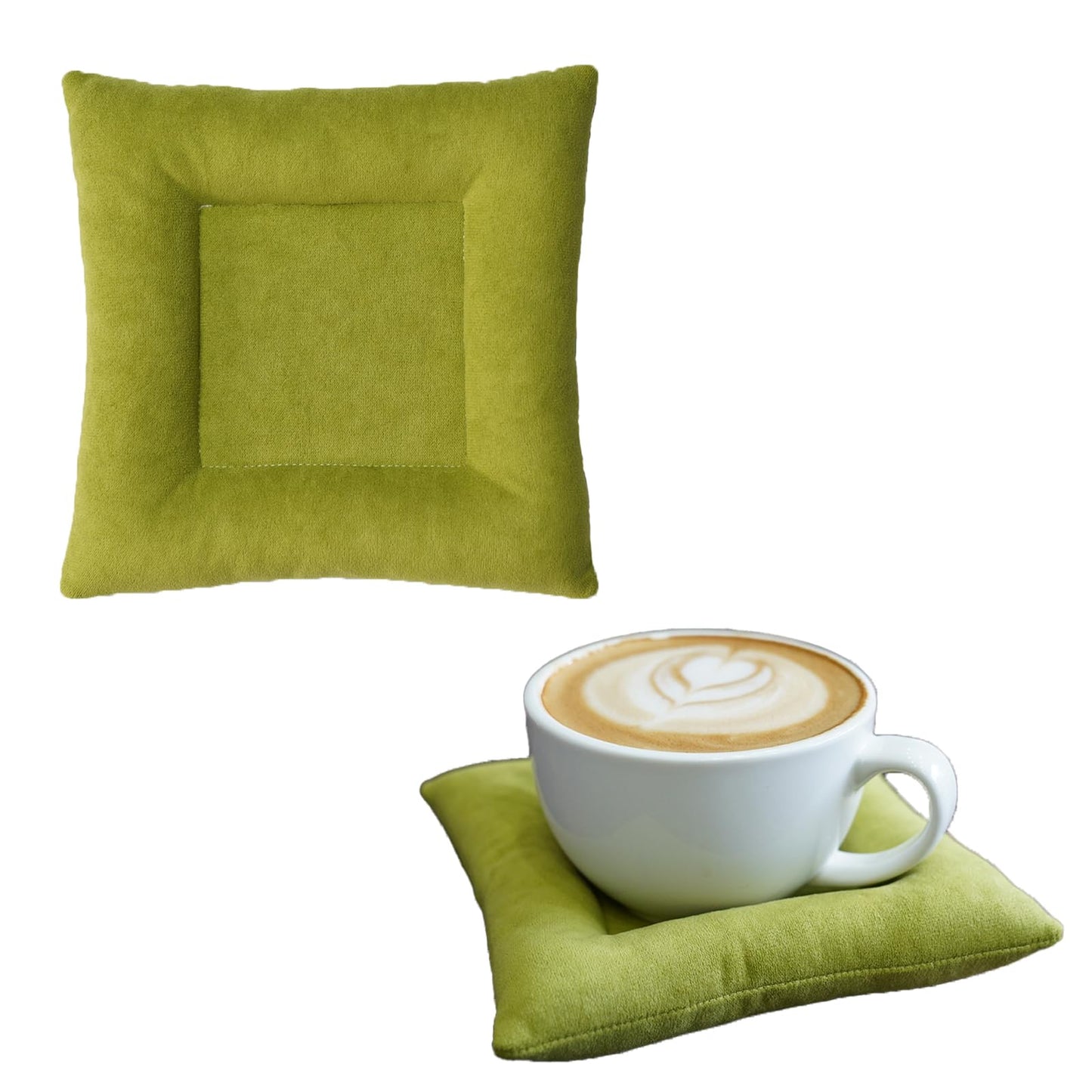 Chvioz 2Pcs Coasters for Drinks Coaster Set for Coffee Beer Wine Drink Coasters for Table Protection Housewarming Birthday Gift (Green)