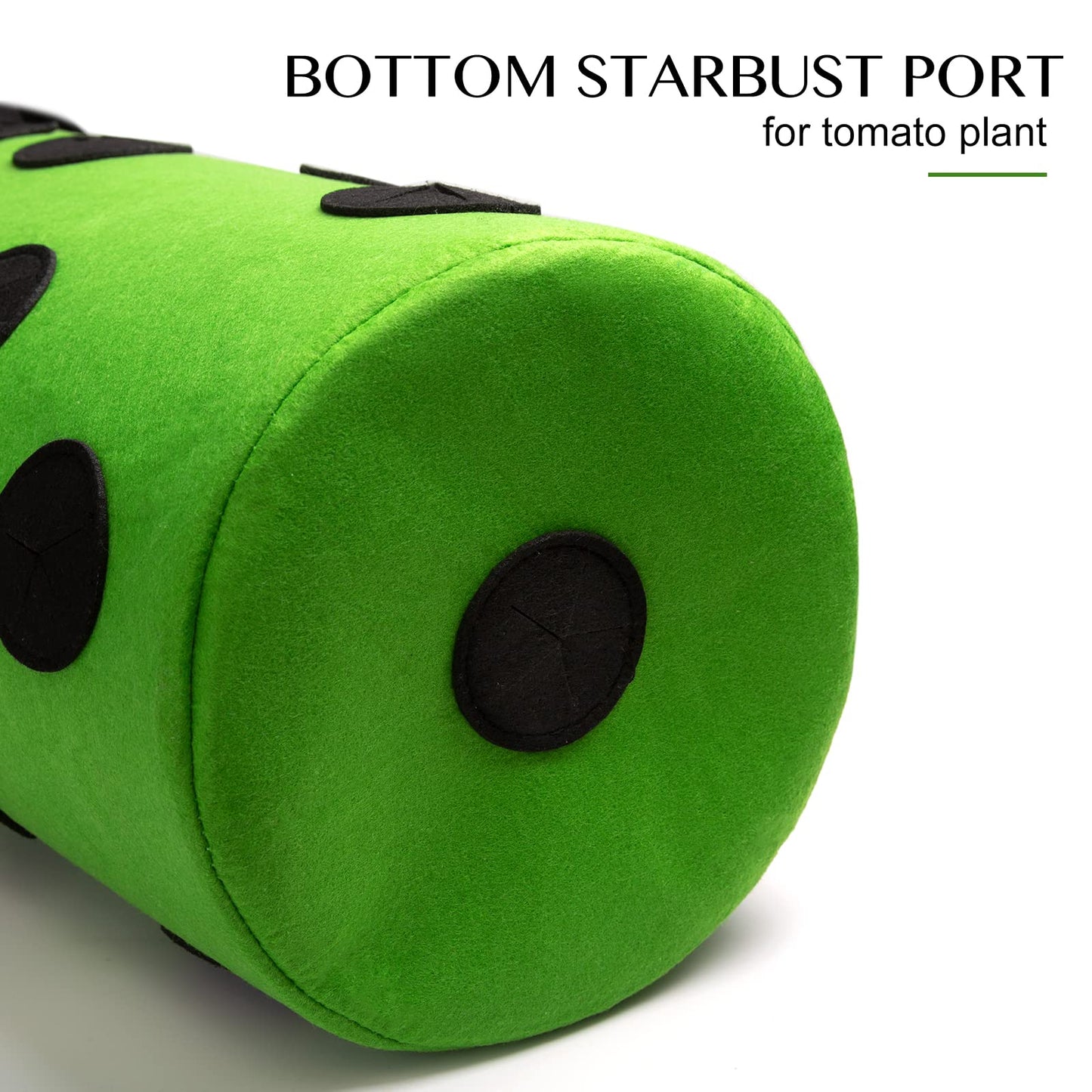 Homyhoo 2 Pack Green Upside Down Tomato & Herb Planter, Outdoor Hanging Durable Aeration Fabric Strawberry Planter Bags