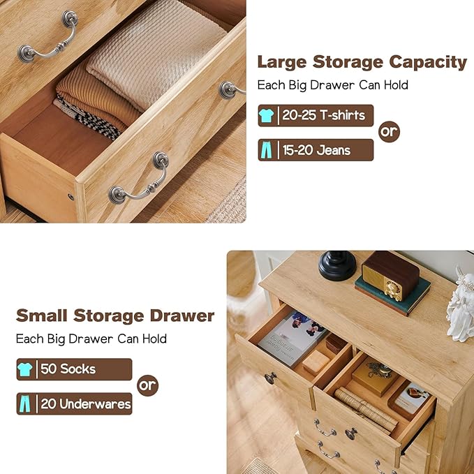 T4TREAM 6 Drawers Dresser Chests