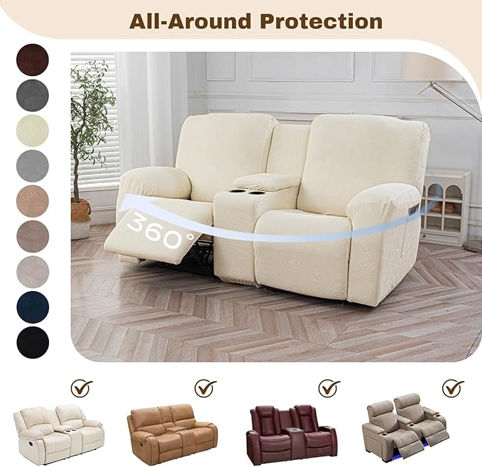 Gennia Waterproof Recliner Loveseat Cover