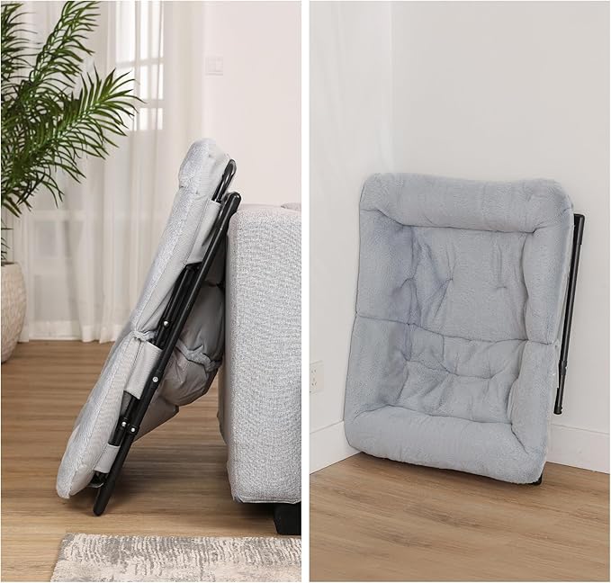 Comfy Saucer Chair for Adults, Soft Faux Fur Bedroom Chair, Accent Dorm Chairs