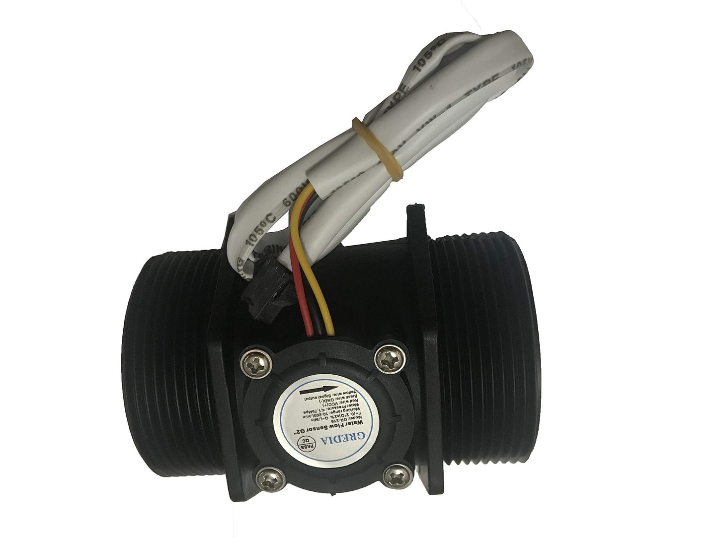 GREDIA Digital LCD Display Quantitative Controller Water Control + G1-1/2" Hall Effect Flow Sensor Flowmeter +24V Power