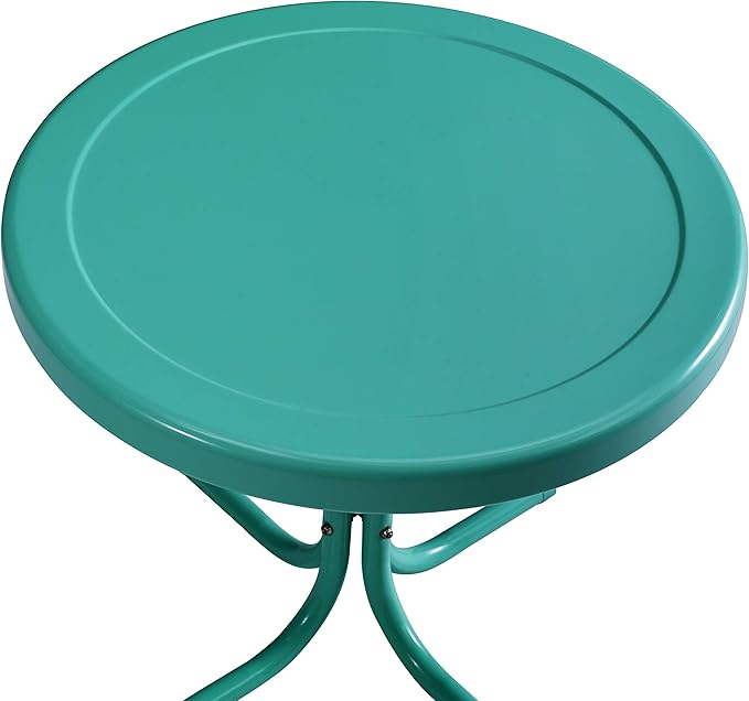 Crosley Furniture Griffith Weather Resistant Retro Metal Outdoor Side Table
