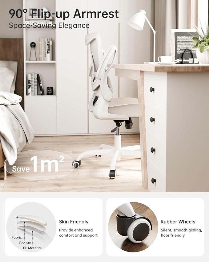 MUXX.STIL Office Chair, PU Leather Ergonomic Desk Chair