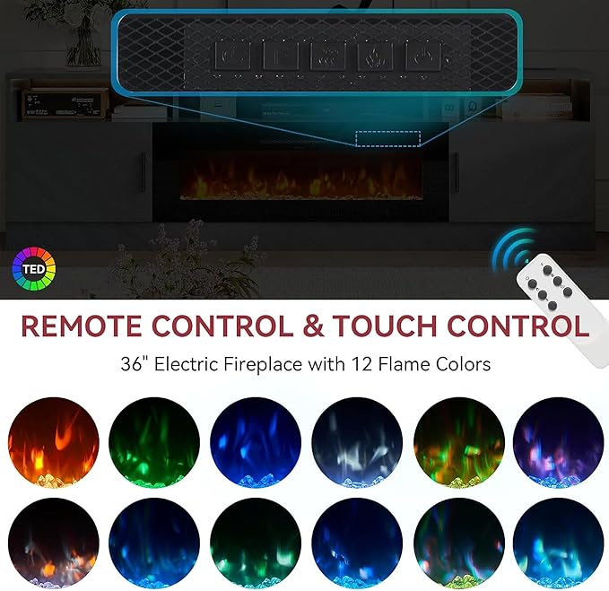 oneinmil 70" Fireplace TV Stand