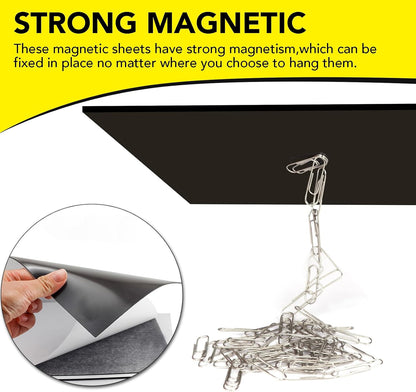 DIYMAG Adhesive Magnetic Sheets, |4" x 6"| 60 Packs, Flexible Magnet Sheets with Adhesive for Crafts, Photos and Die Storage, Easy Peel and Stick, Easy to Cut into Any Shape/Size (4" x 6"- 60P)