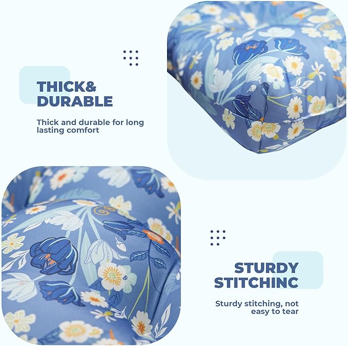 DANGHOOGY Wicker Chair Cushions, Waterproof Outdoor Loveseat Cushions